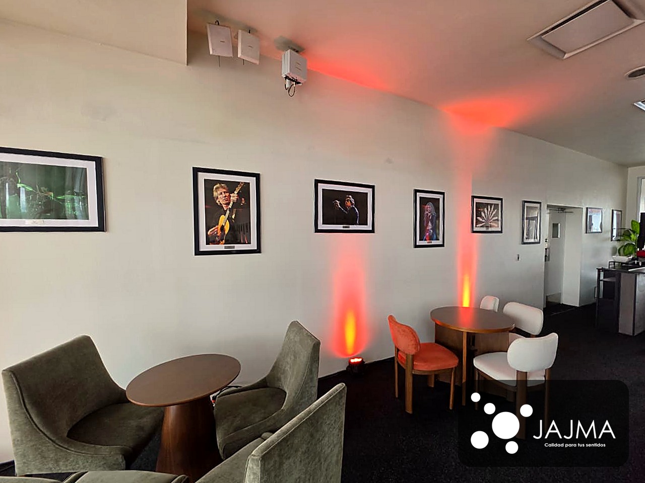 Iluminación JAJMA en el lounge del Heineken Garden, Estadio GNP Seguros