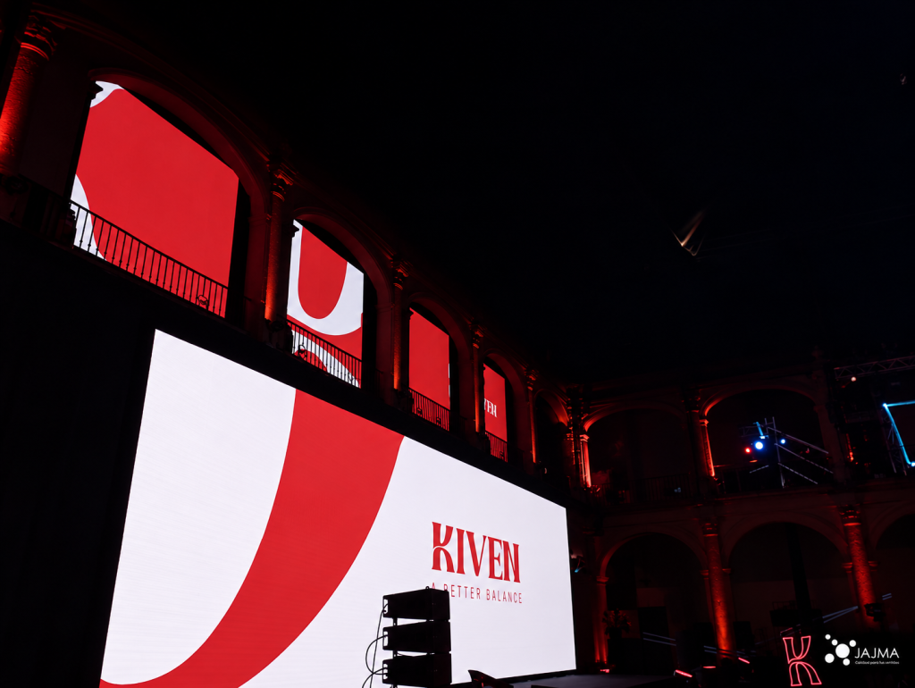 Pantalla principal de Kiven y contenidos en los arcos superiores