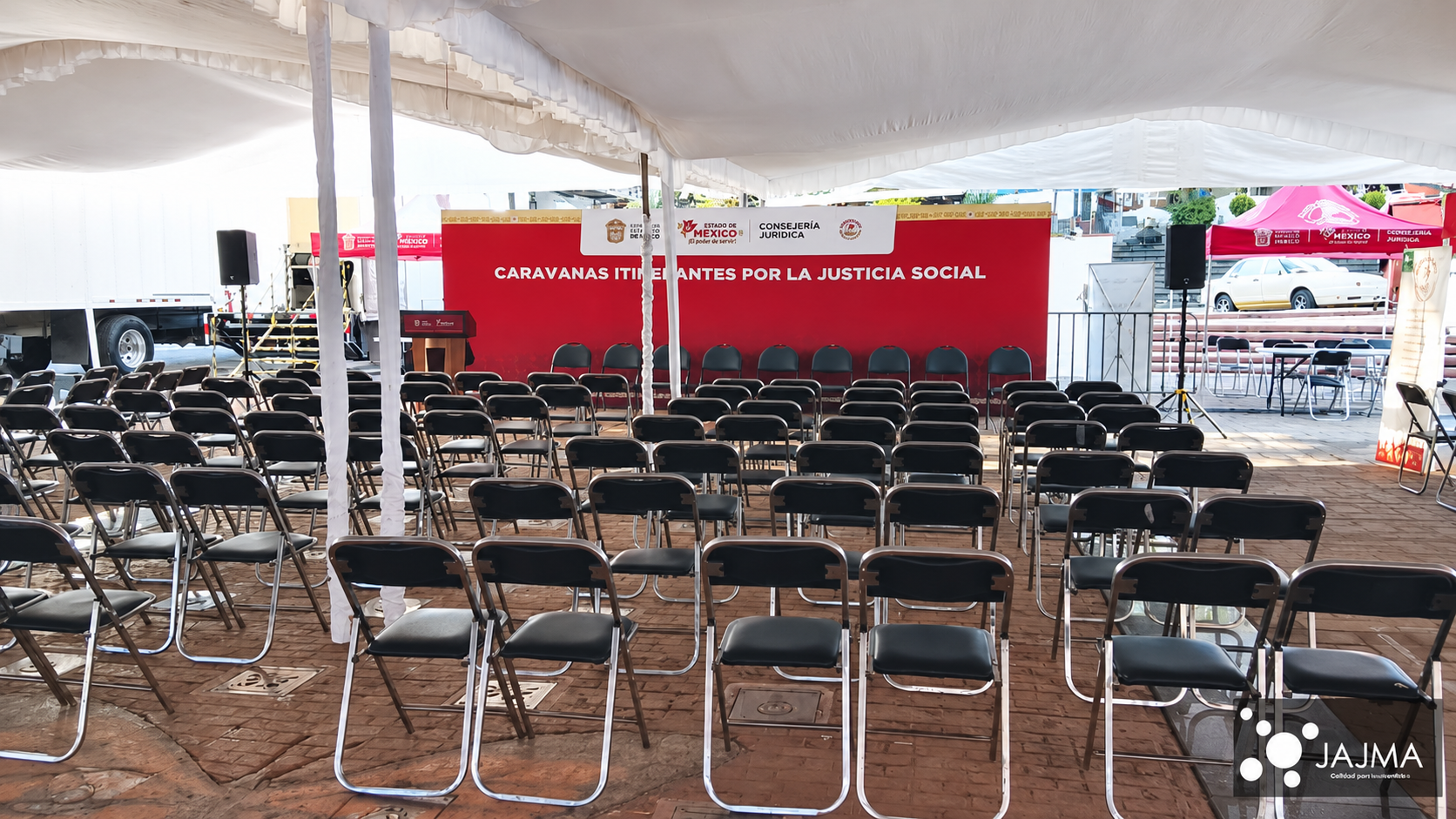 Acto protocolario de las Caravanas Itinerantes por la Justicia Social en Temascaltepec.
